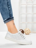 Pantofi Casual Dama din piele naturala K251-1 WHITE | GALLOP