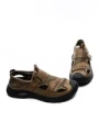 Sandale Barbati din piele naturala 2311 KHAKI | MELS