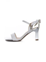 Pantofi cu toc din piele naturala 1299-5 SILVER | FORMAZIONE