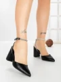Sandale Dama cu Toc Gros G60-4 BLACK | FESTISIMO
