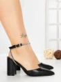 Sandale Dama cu Toc Gros G60-4 BLACK | FESTISIMO