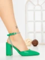 Sandale Dama cu Toc Gros G60-4 GREEN | FESTISIMO