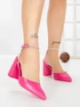 Sandale Dama cu Toc Gros G60-4 FUSHIA | FESTISIMO