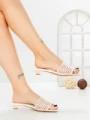 Papuci Dama cu Talpa Joasa Y05P-16 BEIGE | CINK ME