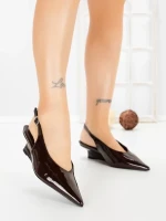 Pantofi cu Toc mic L09-2 BROWN | CINK ME