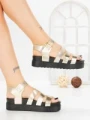 Sandale Dama cu Platforma 98-142 GOLD | VIVIRICH
