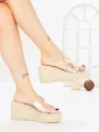 Papuci Dama cu Platforma 1-818 NUDE | VIVIRICH