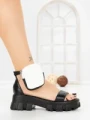 Sandale Dama cu Platforma TOT-125 BLACK | L.DAY