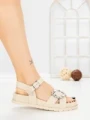 Sandale Dama cu Talpa Joasa F52 BEIGE | L.DAY