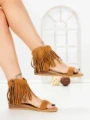 Sandale Dama cu Talpa Joasa WL641 CAMEL | ABLOOM