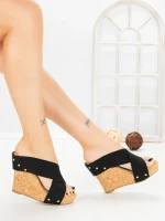 Papuci Dama cu Platforma SY1041 BLACK | ABLOOM