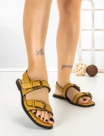 Sandale Dama cu Talpa Joasa 5LE66 YELLOW | MEI