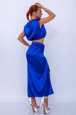 Ženski komplet - krilo in bluza 21541 Modra | Fashion