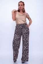 Ženske hlače 12261 Leopard Bež | Fashion