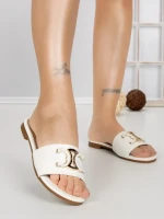 Papuci Dama cu Talpa Joasa 5174 WHITE | CM