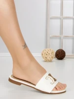 Papuci Dama cu Talpa Joasa 5174 WHITE | CM