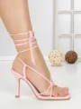 Sandale Dama cu Toc Subtire 7034 PINK | CM