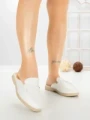 Papuci Dama cu Talpa Joasa 2301 WHITE | CM