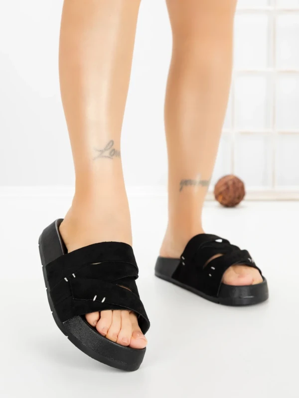 Papuci Dama cu Platforma 2021 BLACK | GALLEVANI