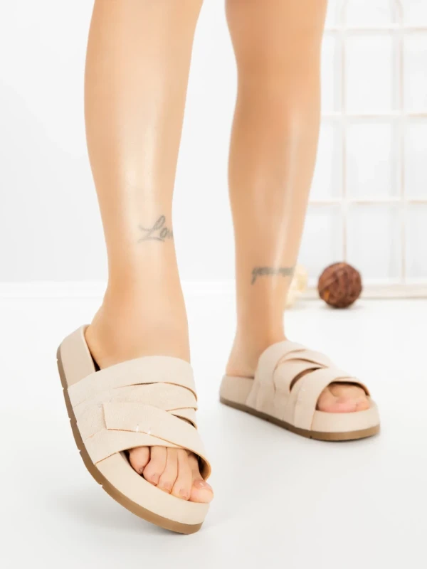 Papuci Dama cu Platforma 2021 BEIGE | GALLEVANI