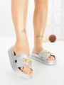 Papuci Dama cu Platforma FF-85 SILVER | EMAS