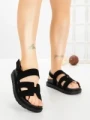 Sandale Dama cu Platforma FF-81 BLACK | EMAS