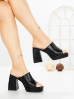 Papuci Dama cu Toc DD-201 BLACK | EMAS