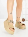 Sandale Dama cu Platforma JM576 GREEN | ANNALISE