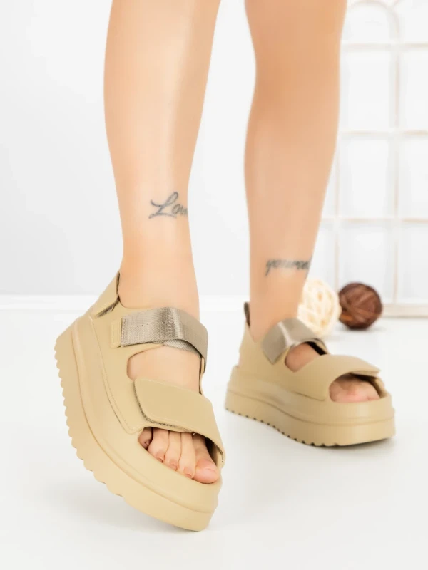 Sandale Dama cu Platforma JM576 GREEN | ANNALISE