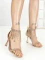 Sandale Dama cu Toc Subtire J-205 CHAMPAGNE | CHERIE
