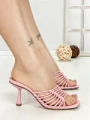 Papuci Dama cu Toc Subtire 7053 PINK | CM