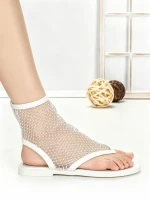 Papuci Dama cu Talpa Joasa GG-73 WHITE | EMAS