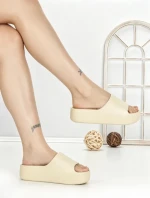 Papuci Dama cu Platforma LU019 BEIGE | GOWIN