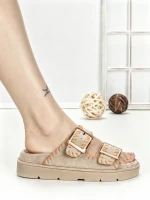 Papuci Dama cu Talpa Joasa QQ-261 BEIGE | STEPHAN