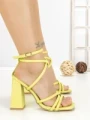 Sandale Dama cu Toc Gros UC-85 GREEN | STEPHAN