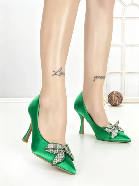 Pantofi Stiletto QQ-92 GREEN | STEPHAN