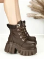 Ghete Dama cu Platforma 0017-39S BROWN | MEI