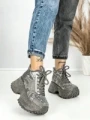 Ghete Dama cu Platforma 8580-2 GREY | MEI