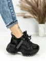 Pantofi Sport Dama cu Platforma 6580-8 BLACK | MEI