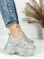 Pantofi Sport Dama cu Platforma 6580-2 SILVER | MEI