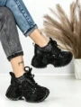 Pantofi Sport Dama cu Platforma 6580-5 BLACK | MEI