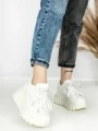 Pantofi Sport Dama cu Platforma 3570 WHITE | MEI