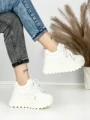 Pantofi Sport Dama cu Platforma 3570 WHITE | MEI