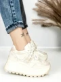 Pantofi Sport Dama cu Platforma 3570 BEIGE | MEI