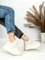 Pantofi Sport Dama cu Platforma 3570 BEIGE | MEI