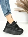 Pantofi Sport Dama cu Platforma 3570 BLACK | MEI