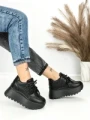 Pantofi Sport Dama cu Platforma 3570 BLACK | MEI