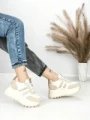 Pantofi Sport Dama cu Platforma 3596 BEIGE | MEI