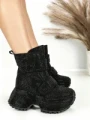 Ghete Dama cu Platforma 8580-6 BLACK | MEI