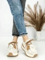 Pantofi Sport Dama din piele naturala 3651-3 BEIGE | PANTOFUL